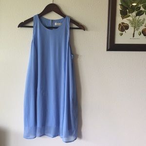 Abercrombie and Fitch high neck blue chiffon dress